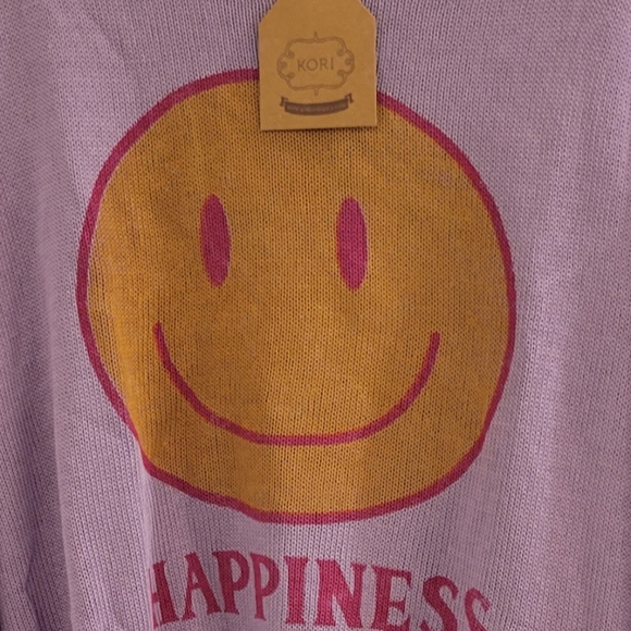 Kori America NWT Smiley Face Sweater Medium. - Picture 11 of 11